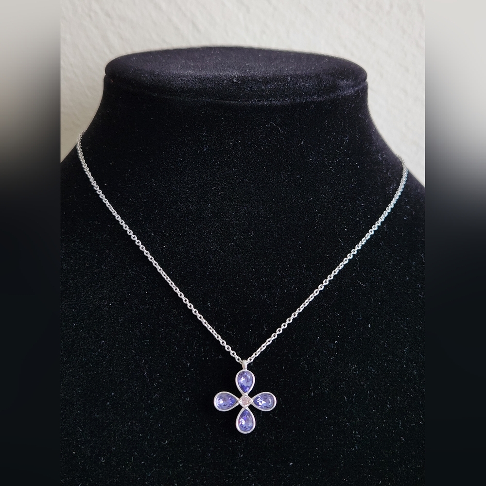 Swarovski Crystal Silver Tone Necklace